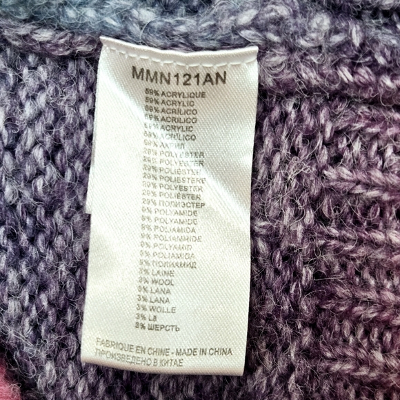 Mini Molly by Molly Bracken Fuzzy Sweater Multicolor Ombre Striped Pink Blue - Picture 4 of 5